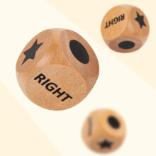 4Pcs Left Right Center Game Dices with Unique Star And Circle Marking Enduring