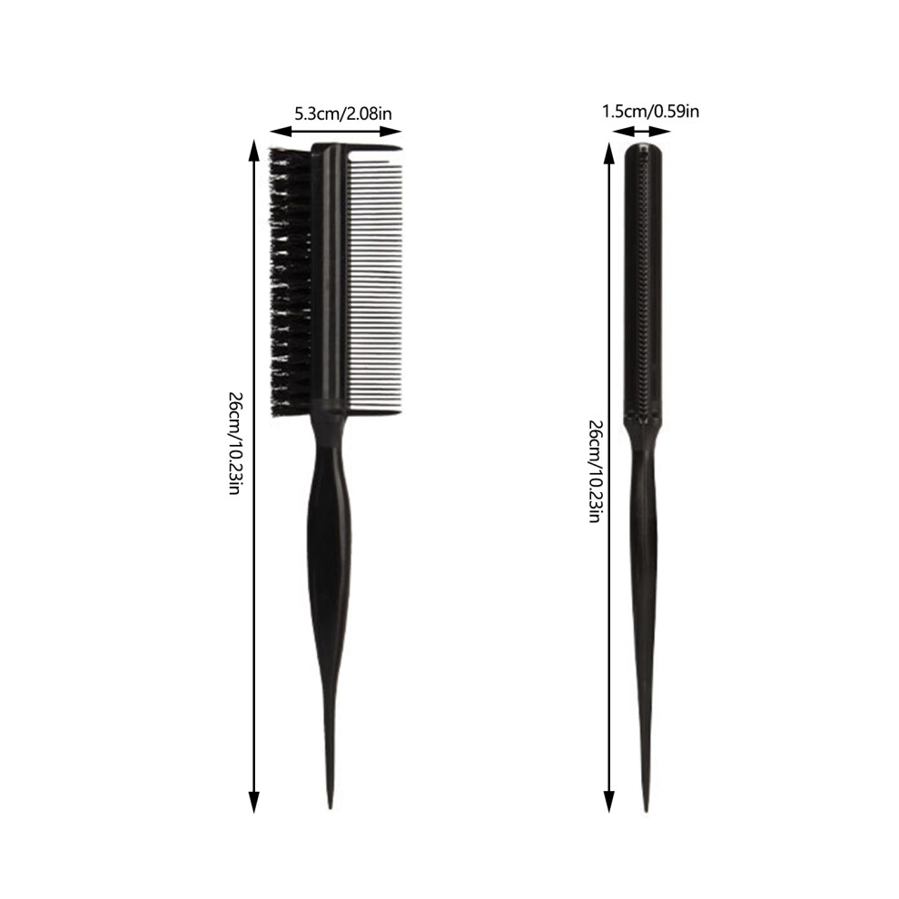 Double Sided Boar Bristles And Nylon Hair Styling Brush For Salon Blue bristle