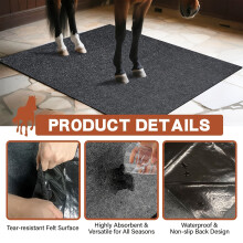 Water Absorbent Horse Stable Mat Cuttable Light weight Pad for Horses Livestock M