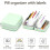 (White, -) Waterdichte pil pouch organizer set, wit 3