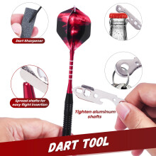 centaur 2026 Newest Dart Accessories Kit,48 Dart Flights+24 Aluminium Shafts+Sharpener+Dart Tool+100 Rubber Rings+15 Flight Protectors