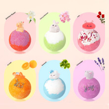 12Pieces Colorful Fizzing Bath Ball Set With Animal Star Toy For Relaxing WALLBALL