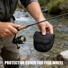 Portable Fishing Reel Bag Baitcasting Fishing Reel Protective Case Bag L