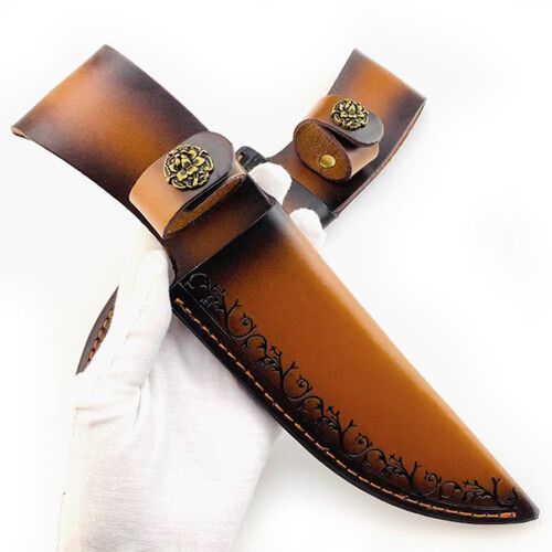 Hand Crafts Leather Blade Cover Cutter Sheath Strong Construction For Fixed L