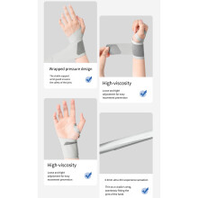 Elastic Athletic Wrist Brace Adjustable Breathable Wrist Support for Gym Fitness B