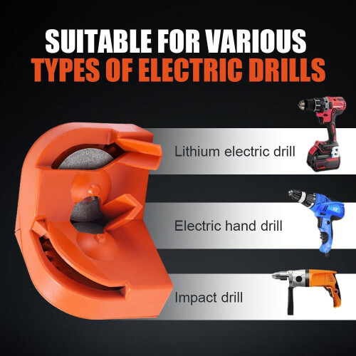 (Orange, -) Multi-function Orange Drill Bit Sharpener for Grinder with 2 Wheels 2