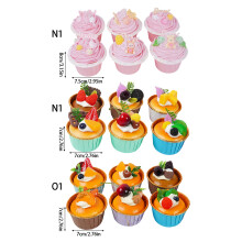 PU Cupcake Dessert Figure Perfect For Miniature Scene Arrangements Pinkcupcake1