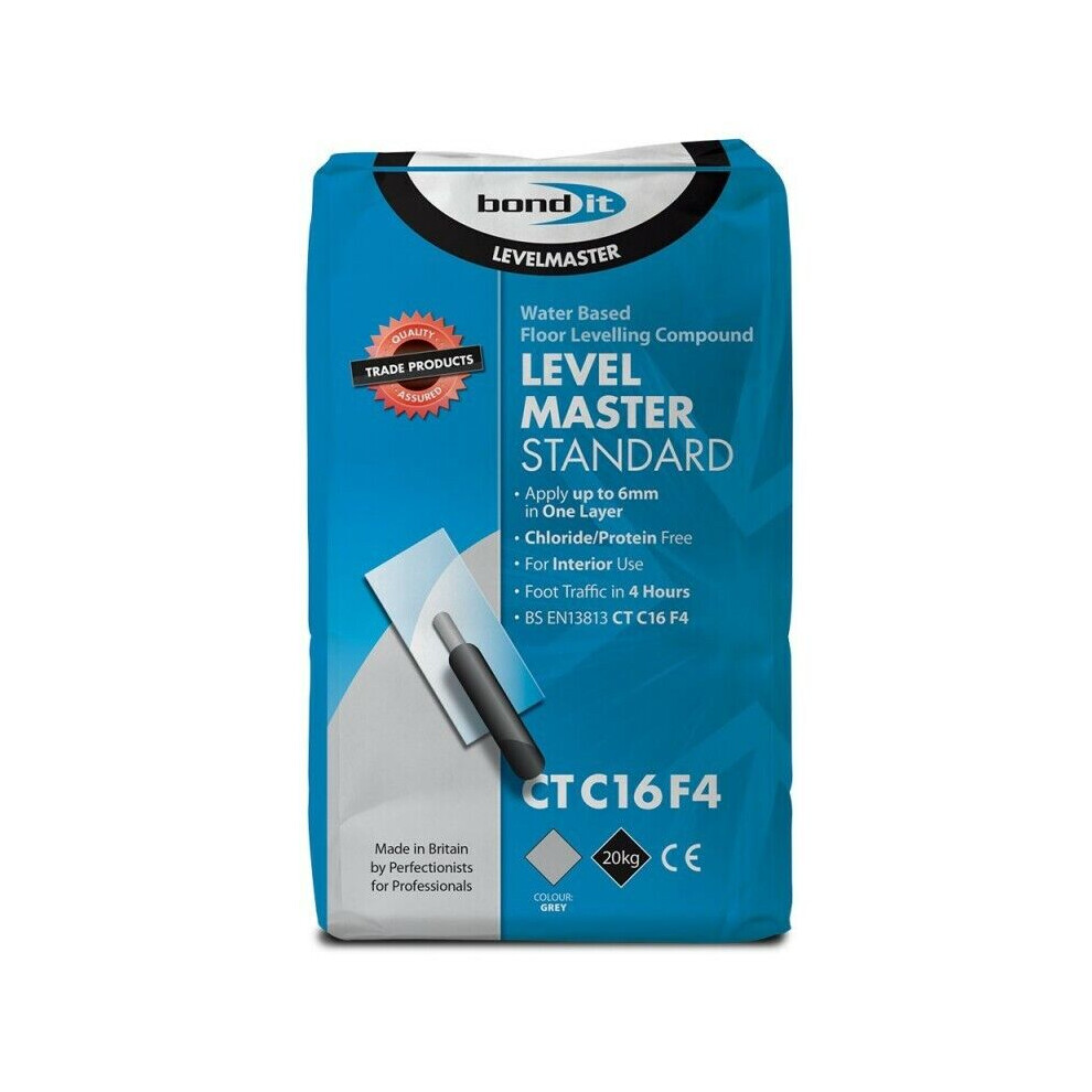 20Kg Self Levelling Compound Levelmaster Floor Cement Screed Concrete 5061022230634