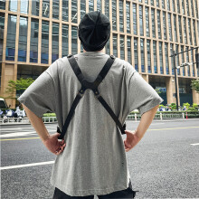 Waterproof PU Vest Chest Bag With Adjustable Straps For Men Women Travel Cycling Brown
