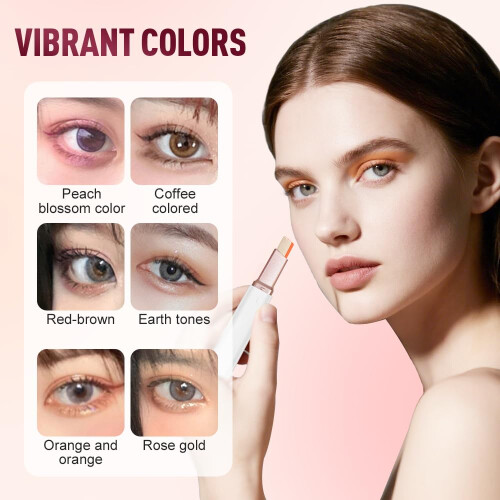 (01#, -) Dual Color Eyeshadow Stick – Glitter Gradient Waterproof Two Tone 2