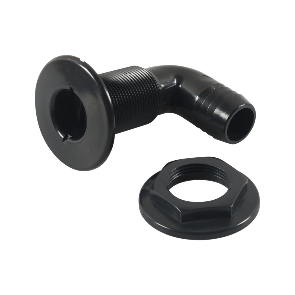 90 Degree Speedboat Marine Sewage Outlet Hose Angled Thru Hull Fitting Drain Gray 7754004590298