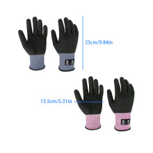 1 Pair Microfiber Gloves For Car Window Tint Film Application Cut Resistant Pink