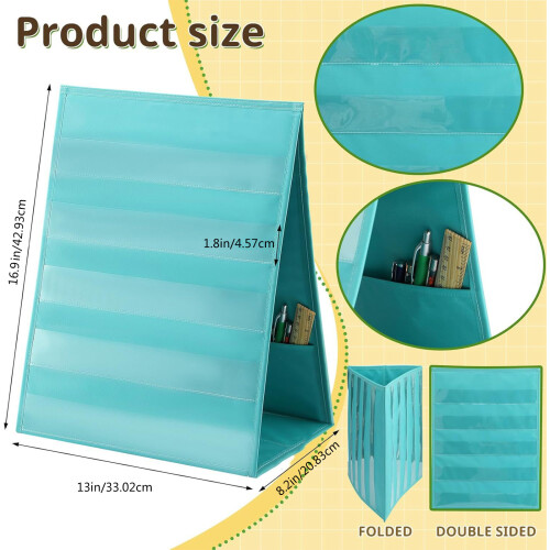 Space Saving Freestanding Chart With 10 Transparent PVC Display Sleeves 2