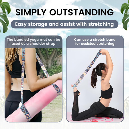 Yoga Mat Carrying Strap – Adjustable Shoulder Strap for Yoga Mat, 1