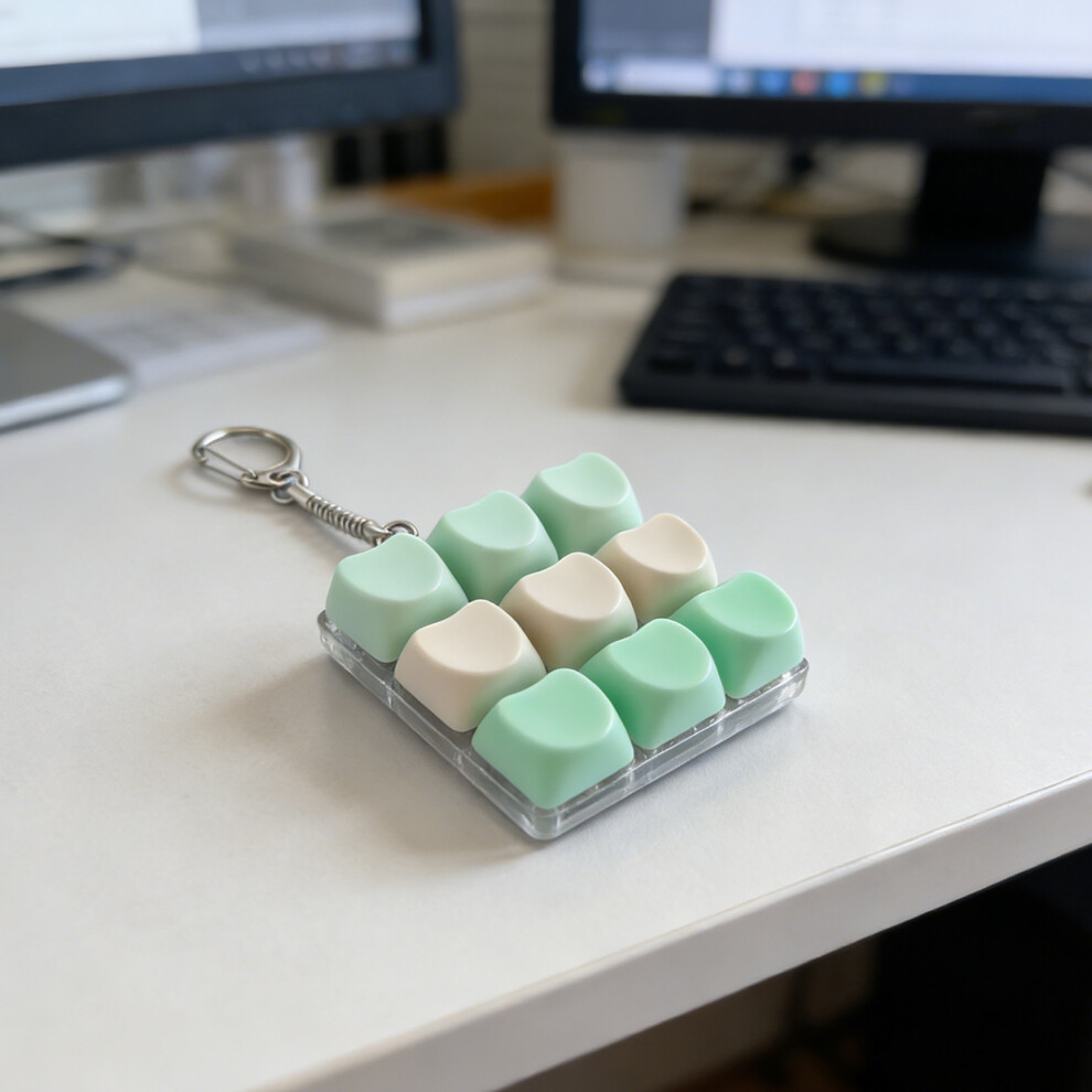 Colorful Keyboards Switches Tester Keyring With Clicky Tactile Feedback Green/Gray 7695001135962