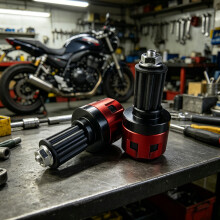 Motorcycle Bar Ends With Anti Slip Texture And Easy Installation Handlebar Plugs Red