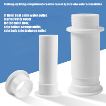 Through Hull Drain Fitting For Cabin Bilge Water Discharge In 2 To 4.5 Inch White large