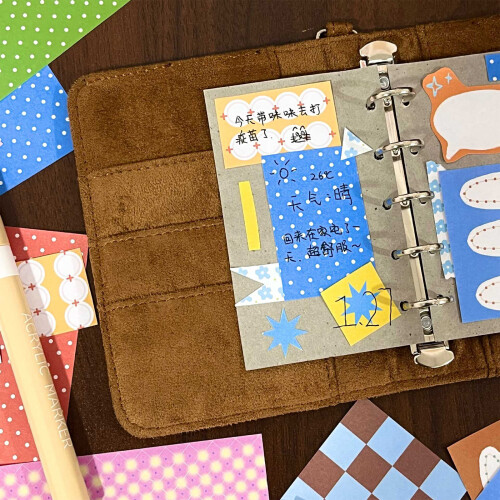 80Pages Colorful Aesthetic Pattern Note Pad For Daily Note Taking Journaling 1