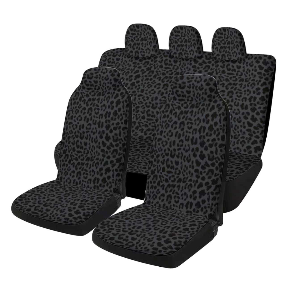 Universal Printed Car Seat Cover Protection Cushion Easy Clean Secure Driving Five Seats Black 7754004659254