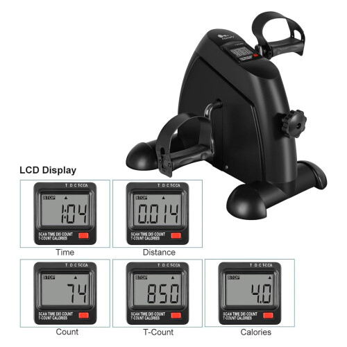 Himaly Mini Exercise Bike Pedal Exerciser Leg Arm Cycle LCD Display 2