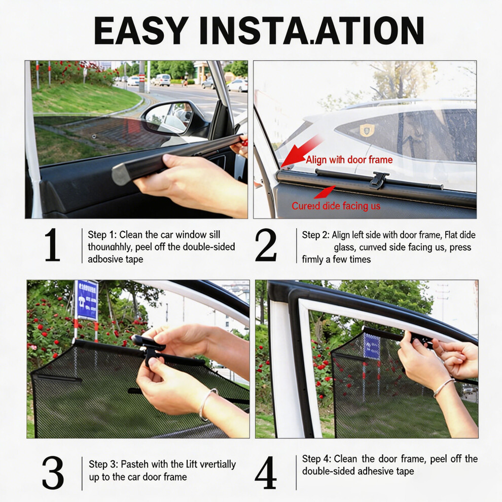 Innovative Retractable Vehicle Sunshade Provide Privacy & Comfort For Vehicle B 7754004595002