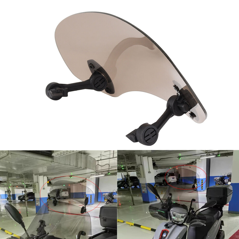 Universal Motorcycle Wind Deflector Windshield Extension Spoiler Windscreen Gray 7754004664067