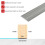 Flintronic 2M Laminate Flooring Threshold Transition Strip 5CM PVC Floor Divider 5