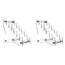 2X Suporte de Exposição de Facas de Acrílico - Suporte de Facas Destacável de 6 Camadas, Suporte de Armazenamento de Facas de Bolso Leve