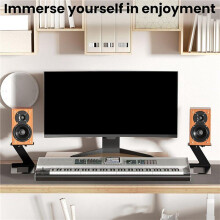 2X Desktop Speaker Stand Mount Studio Monitor Riser Support with Vibration Absorption Pad Mount