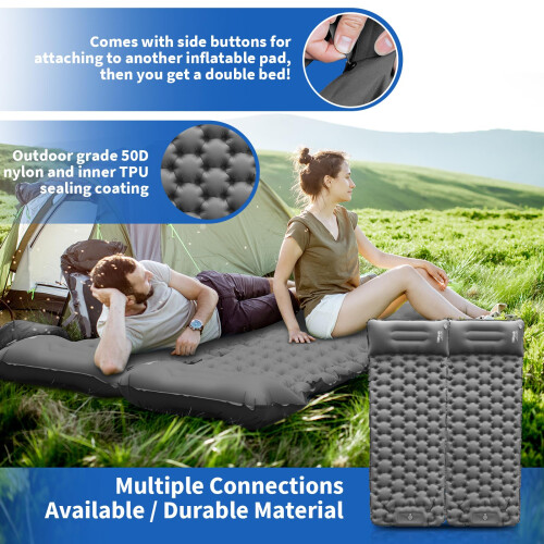 HiiPeak Camping Sleeping Pad, Ultralight Camping Mat with Pillow 2