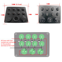 Marine Grade 8 Gauge Toggle Switches Panel Boats Mobile Charging With Voltmeter