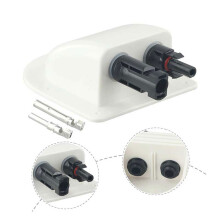 Universal Solar Cable Junction Box with ABS Construction for Motorhome Roof Use Black