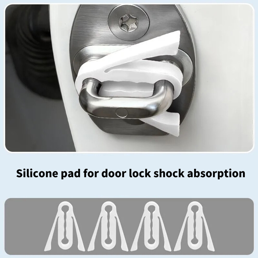 Car Sound Deadener Damper Door Lock Insulation Damping Protectors Accessory White 7754004581722