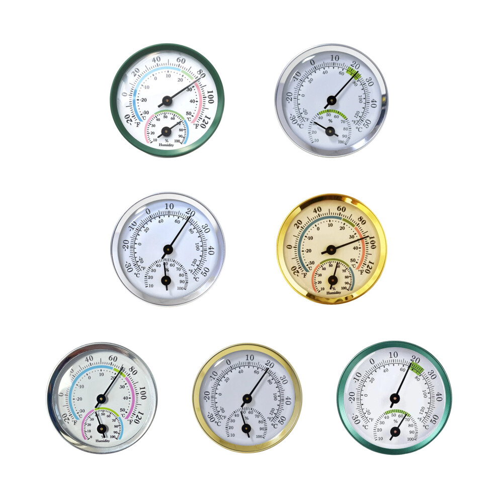 Reliable Hygrometer Thermometers No Power Required Ideal For Various Colorful Silver 7754004572997