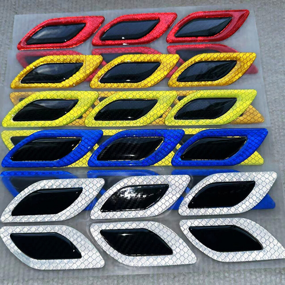 Set Of 6 Reflective Vehicle Door Guards Guard Protector For Day & Night Driving Red 7754004655614