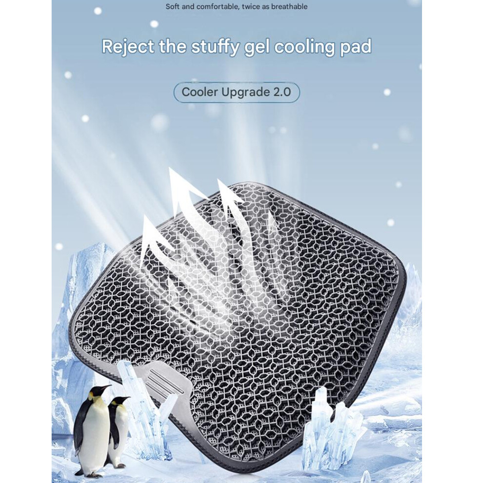 Breathable Honeycomb Gels Car Seat Pad Relieves Pressure & Keep Glossy Coffee Color 7754004580558