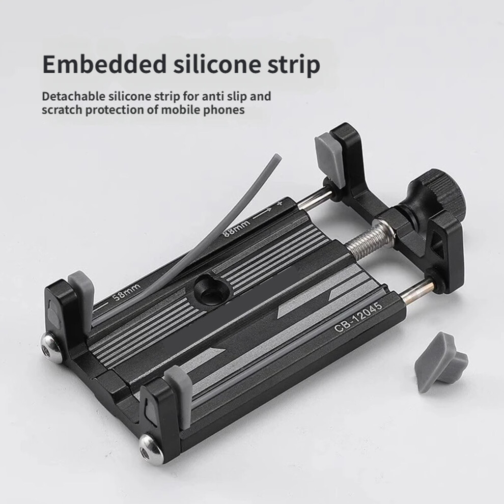 Strong Bike Phones Holder Aluminum Construction With Not Slip For Motorbikes Black 7754004620667