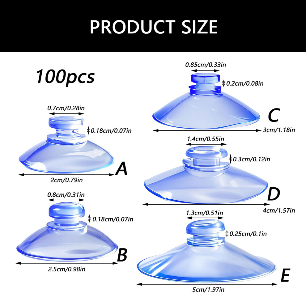 Multipurpose Pvc Suction Cups For Kitchen Tool Bathroom Accessories 100Pcs 2Cm 7754004641952