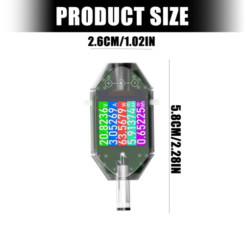 High Precisions Digital Voltage Meter With Realtime Current Power Display