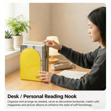 Elegant Bookends Bookshelfs for Displaying Books, Music Sheets, Youth blue 10x10x12cm