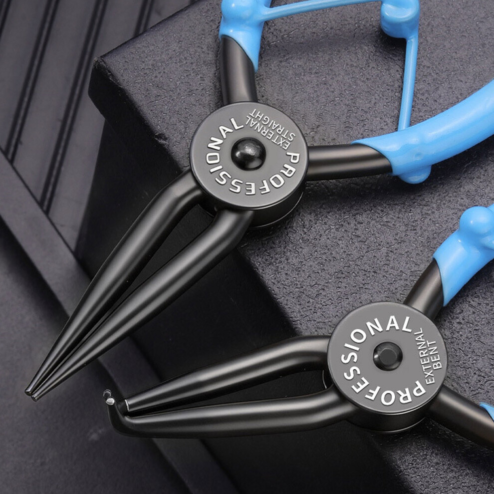 Carbon Steel Snaps Rings Pliers Comfortable Anti Fatigue Handle Circlip Pliers Curved In 7754004583825