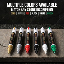 3Mm Waterproof Stone Paint Marker For Drawing Writing On Monument Tombstone Black