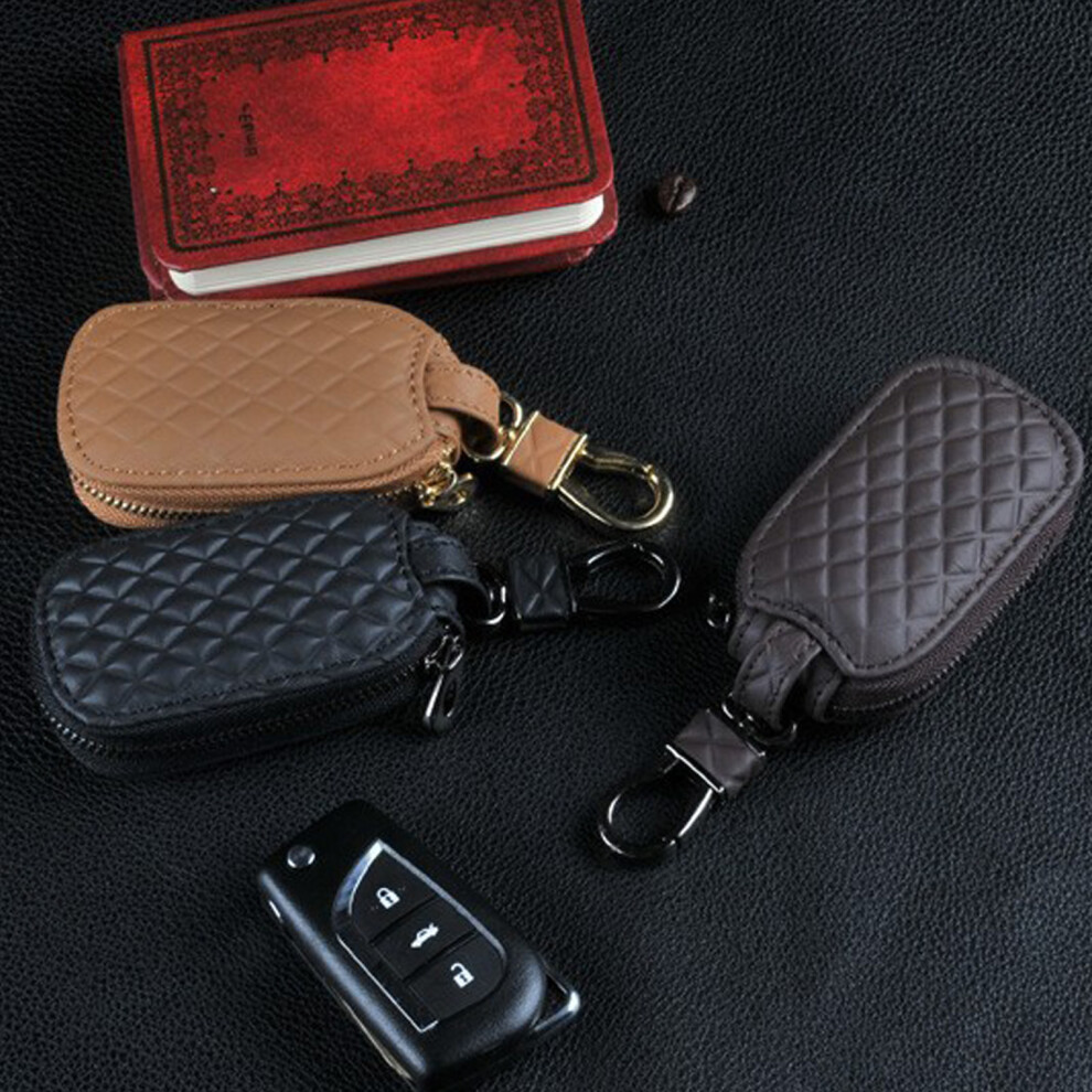 Pu Leather Keychain Wallet Prevents Scratches On Key Fob Key Bag Organizer Coffee 7754004652057