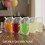 30 Pcs Clear Drink Pouches, Water Pouches with Two Funnels, Reusable 5