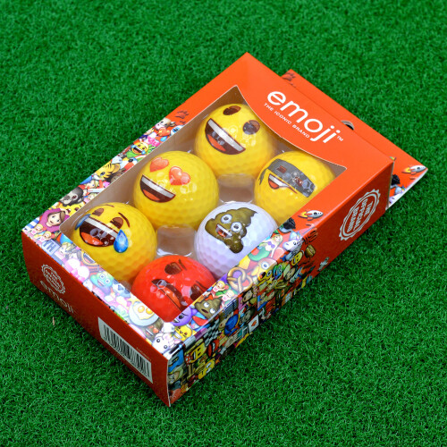 Emoji Emoji Official Novelty Fun Golf Balls - 6 Pack, Multi-Colour 2