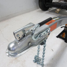 Trailer Coupler Lift Handle Metal Rubber Handle for Campers Tow Boat Truck