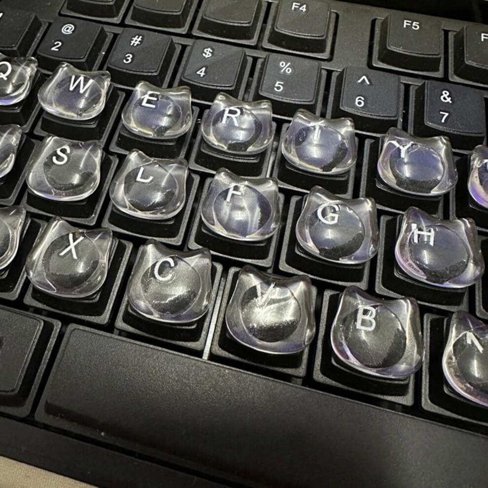 Elegant Feline Design Keycaps Playful Raised Cats Keycaps For Long Nails Typing 7695001141314