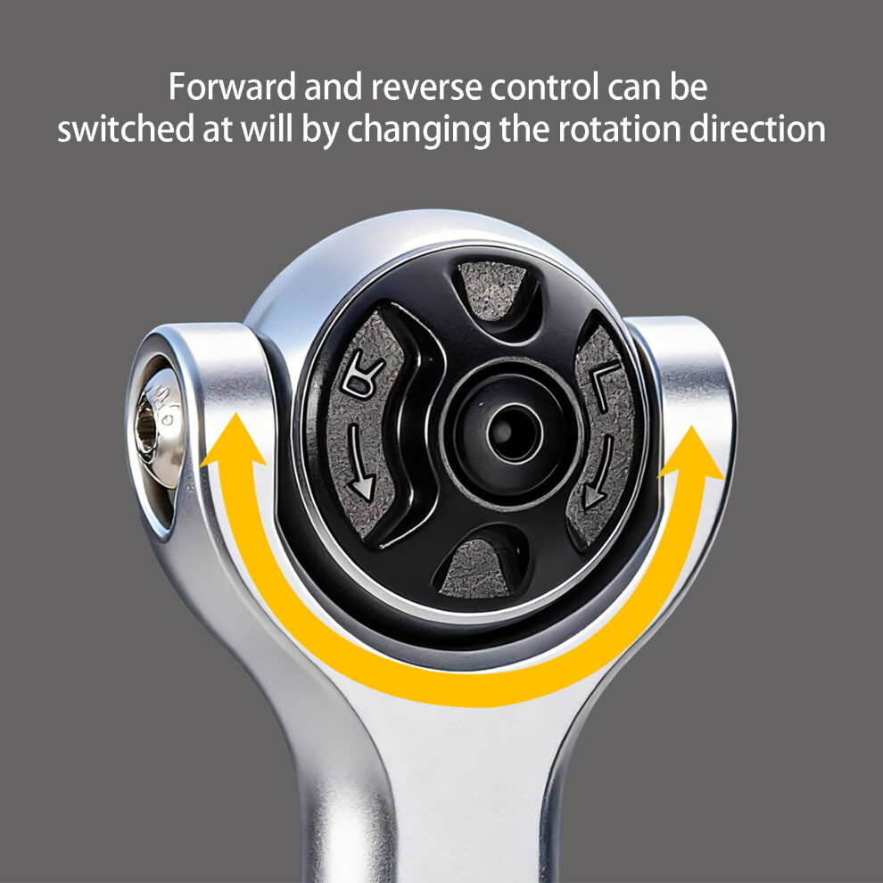 Professional Ratcheting Wrench Tool 180Degree Rotations Durability Construction Wrench Bit 7754004632158
