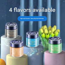 Modern Gel Air Freshener Perfume Scented Wax For Cars In Transparent Case blue wind 1chime