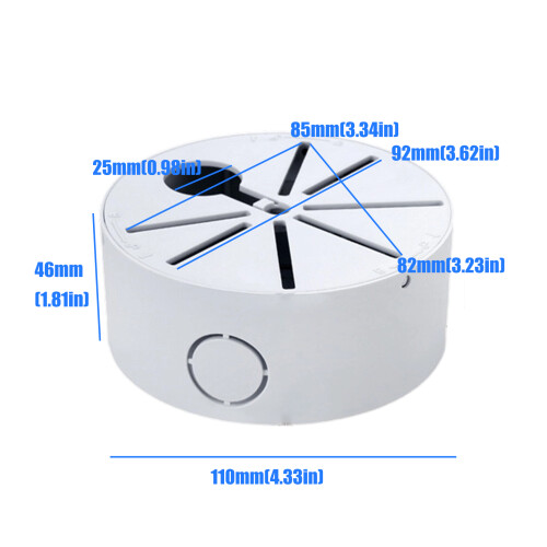 Waterproof Junction Box 110mm White Dome CCTV Brackets Mount Fast Installation 2